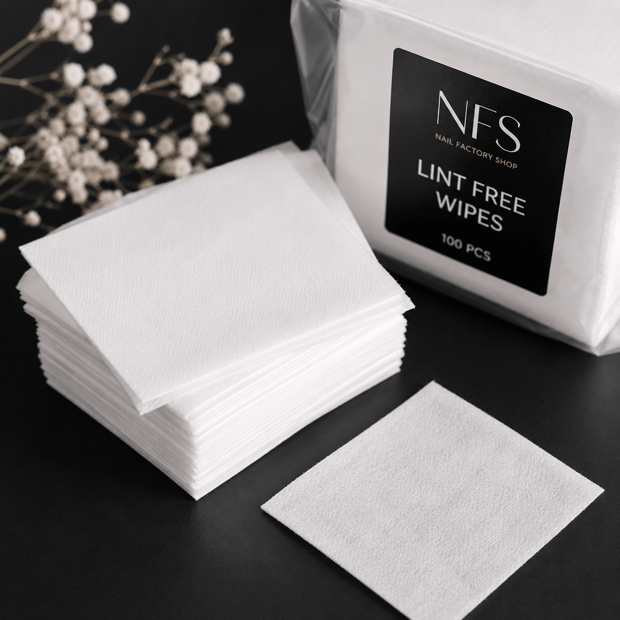 100 pc lint free wipes - Nails Factor Supplies
