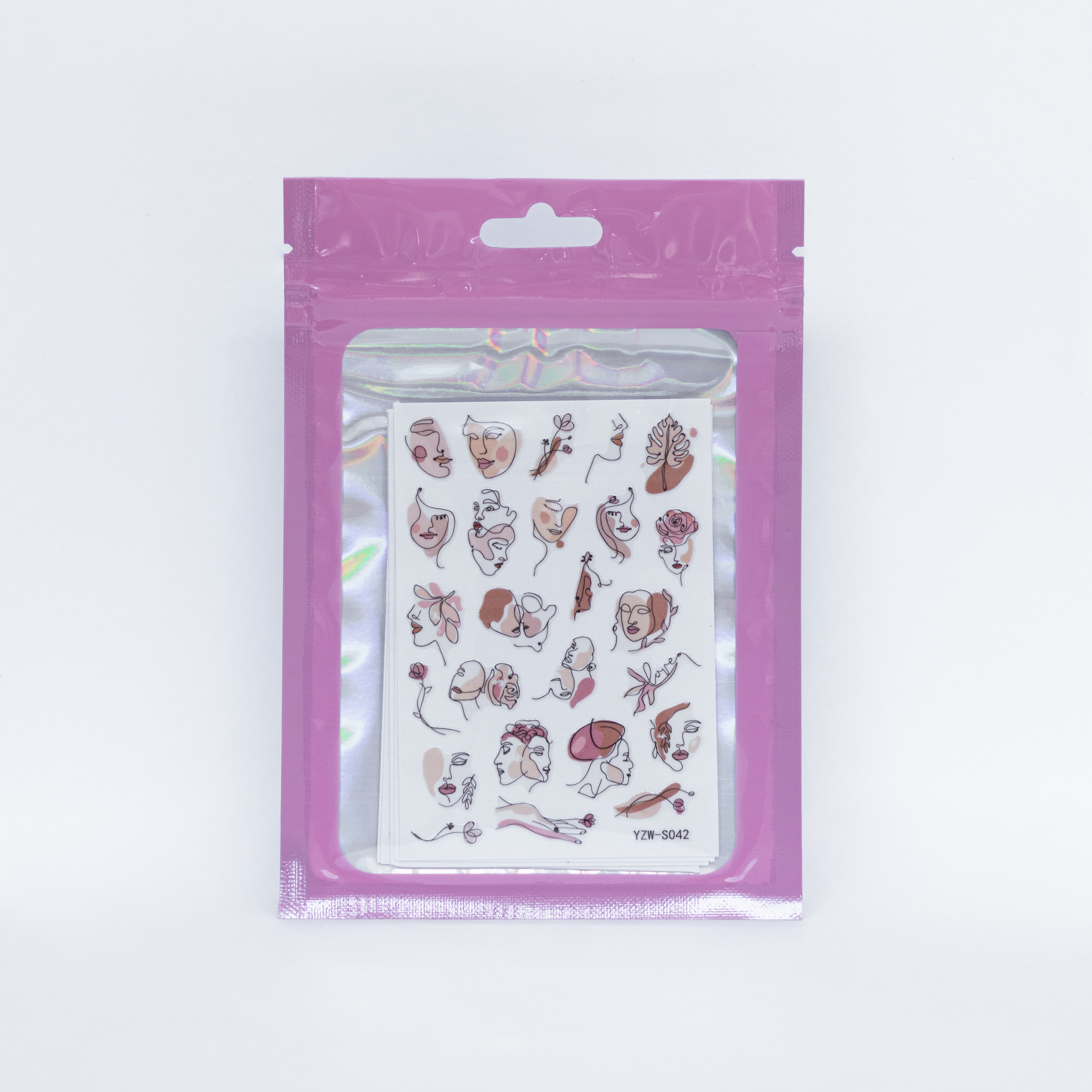 Facial Abstract Nail Stickers