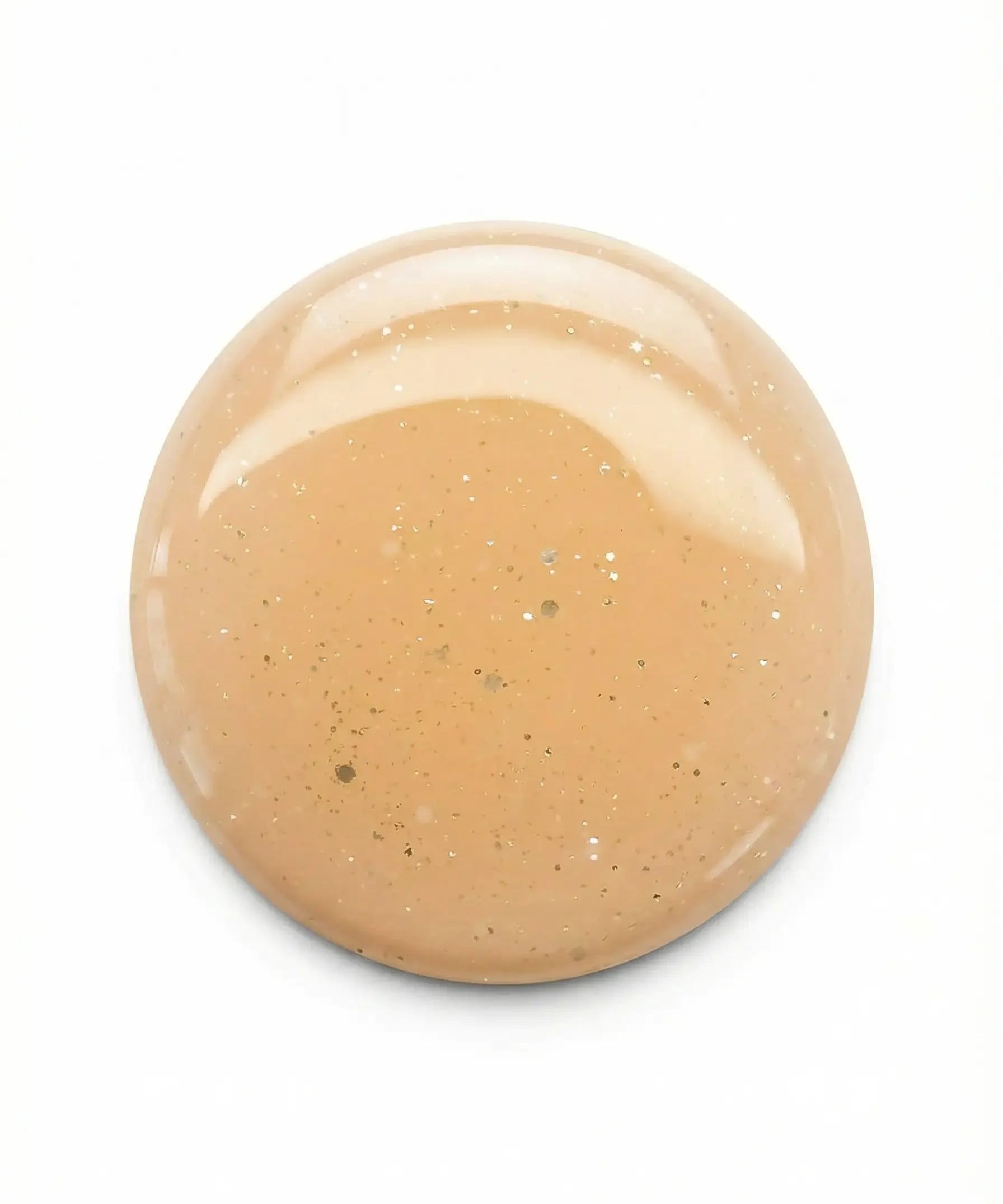 Apricot Candy Glow rubber base gel NZ - soft pastel apricot tone with a hint of shimmer by Nails Factor Supplies