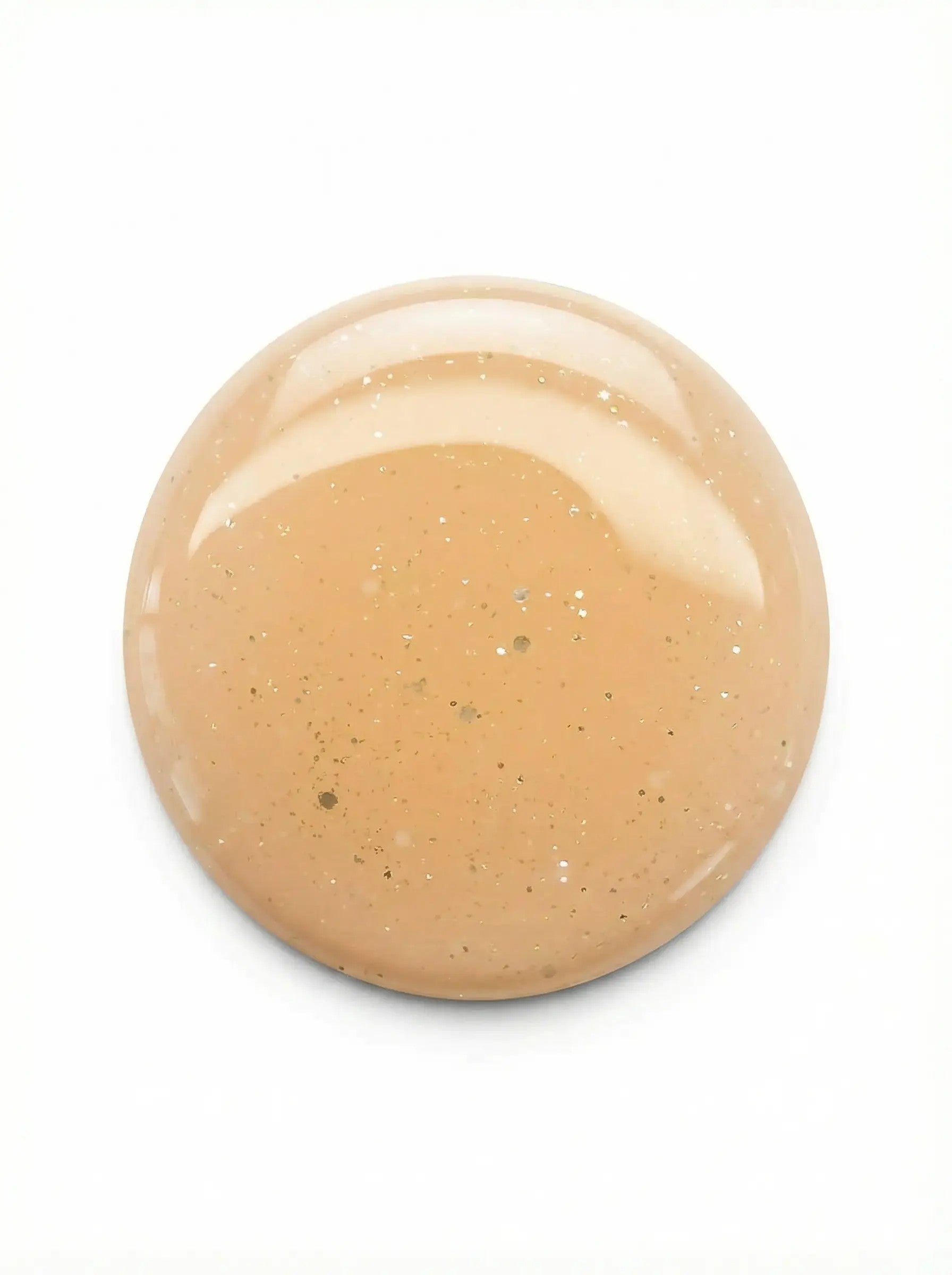 Apricot Candy Glow rubber base gel NZ - soft pastel apricot tone with a hint of shimmer by Nails Factor Supplies