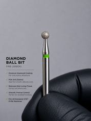 Green Diamond Ball Bit (Fine)