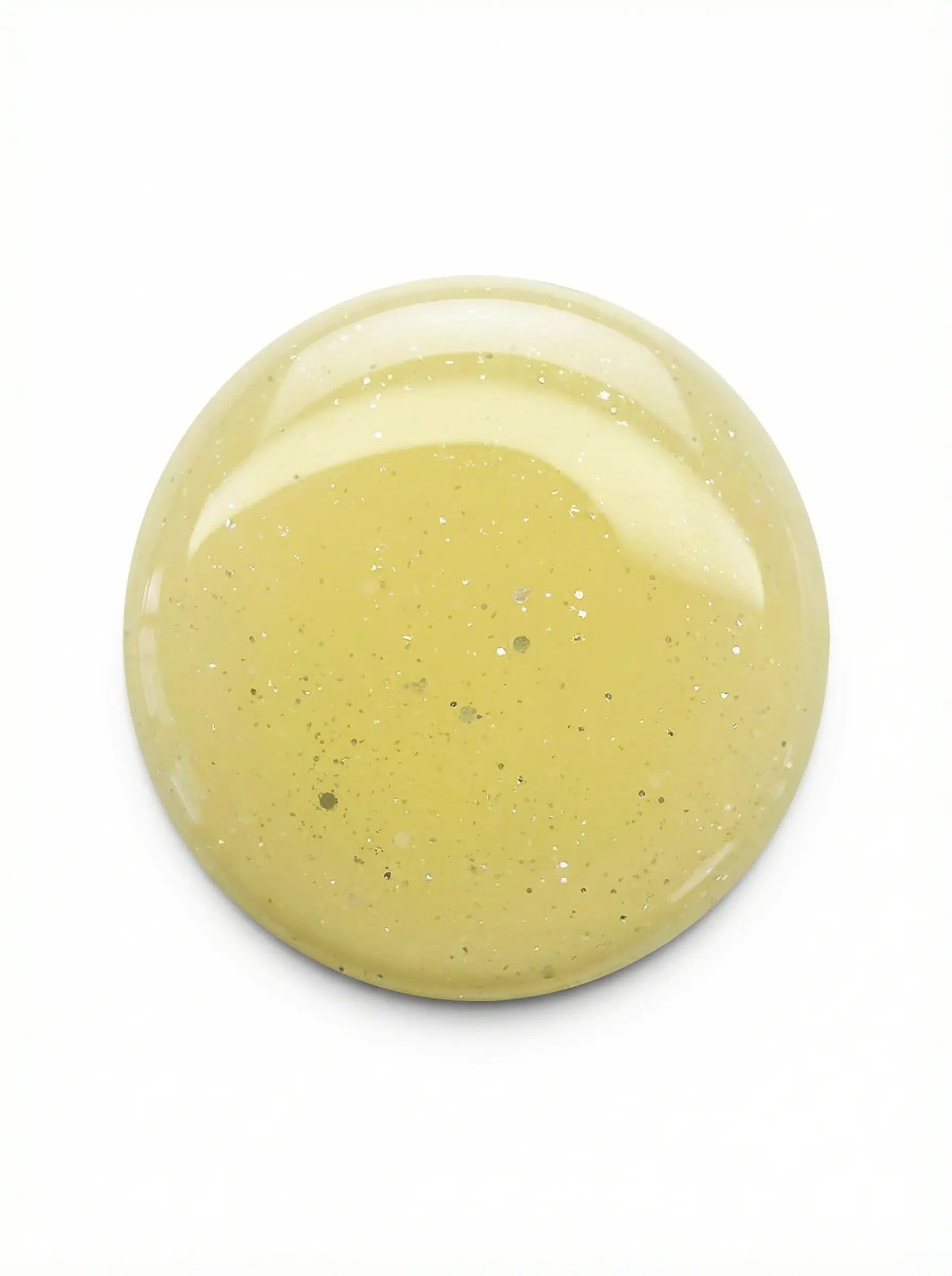 Halo Glow rubber base gel NZ - sheer pastel yellow with a slight of shimmer by Nails Factor Supplies