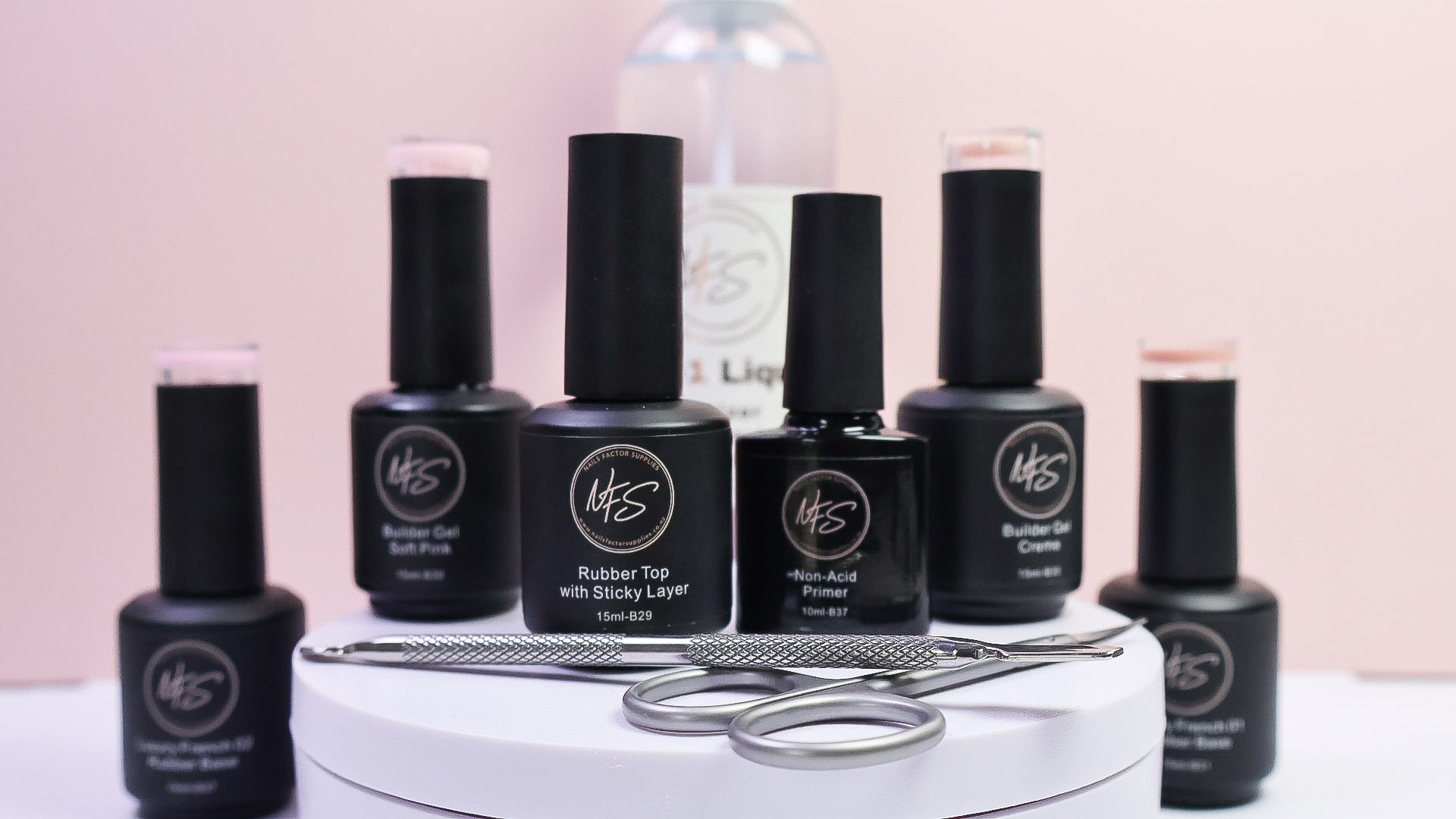 Beginner Package: Gel polish + Nail Anatomy + Rubber Base + Builder Gel - In Person Training Hamilton - Nails Factor Supplies