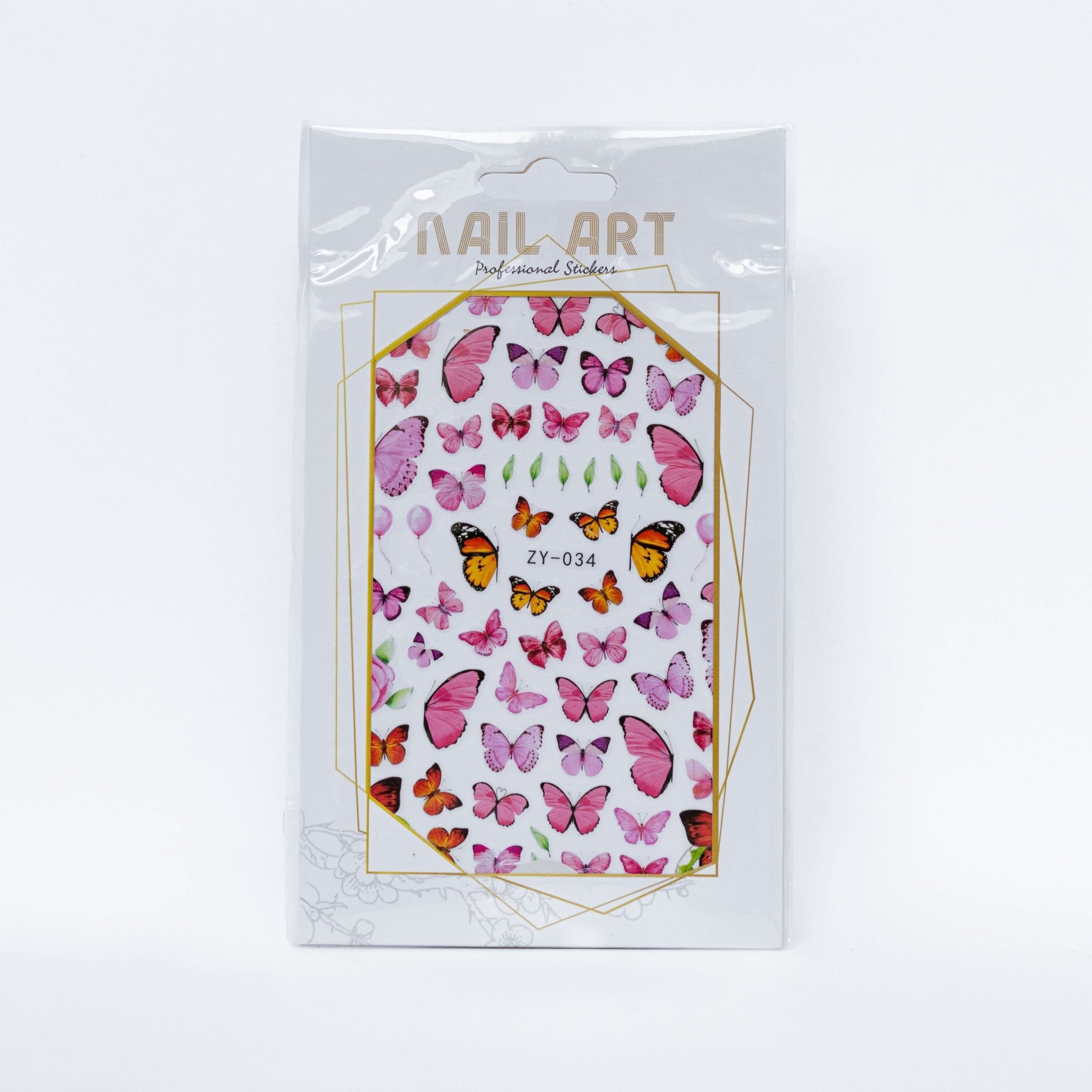 Disney (Mickey Mouse) & Butterfly Nail Art Stickers - Butterfly pink - Nails Factor Supplies