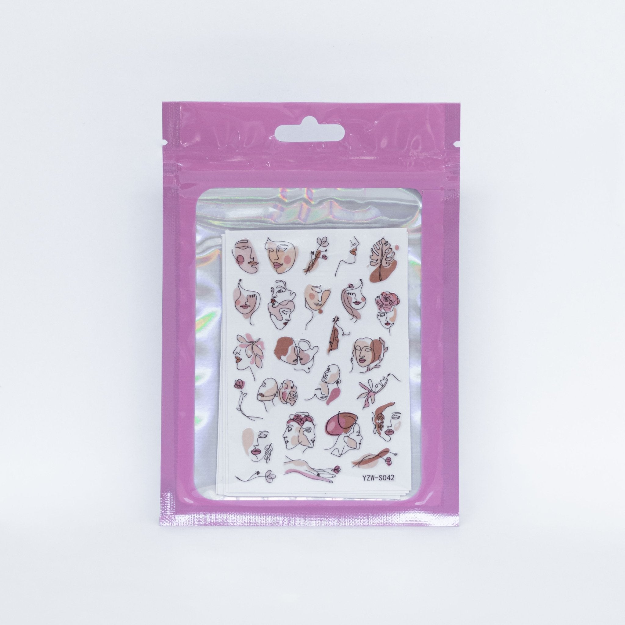 Facial Abstract Nail Stickers - Sticker 1 - Nails Factor Supplies