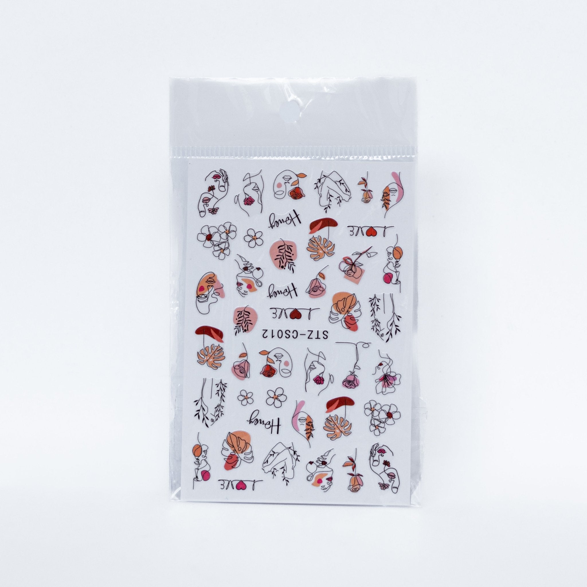 Facial Abstract Nail Stickers - Sticker 2 - Nails Factor Supplies