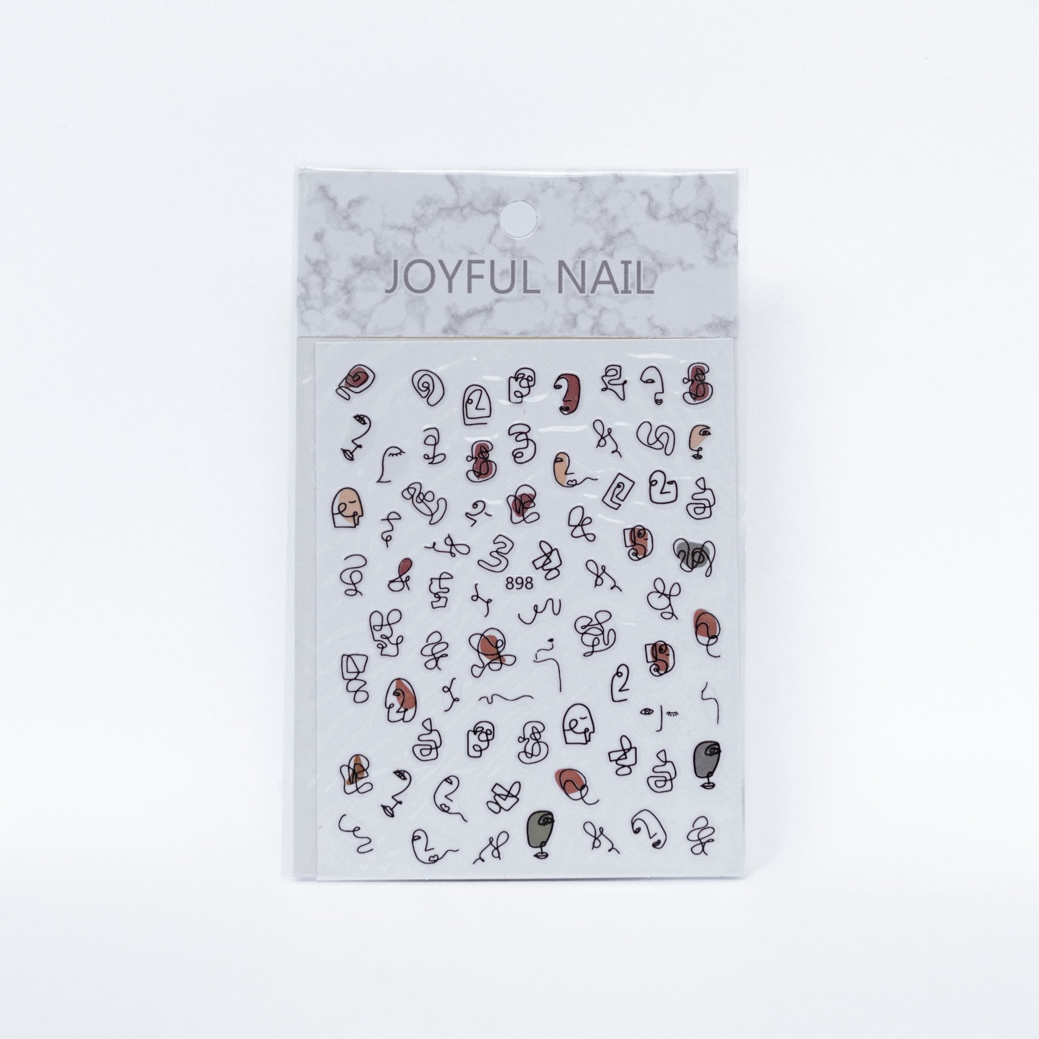 Facial Abstract Nail Stickers - Sticker 3 - Nails Factor Supplies