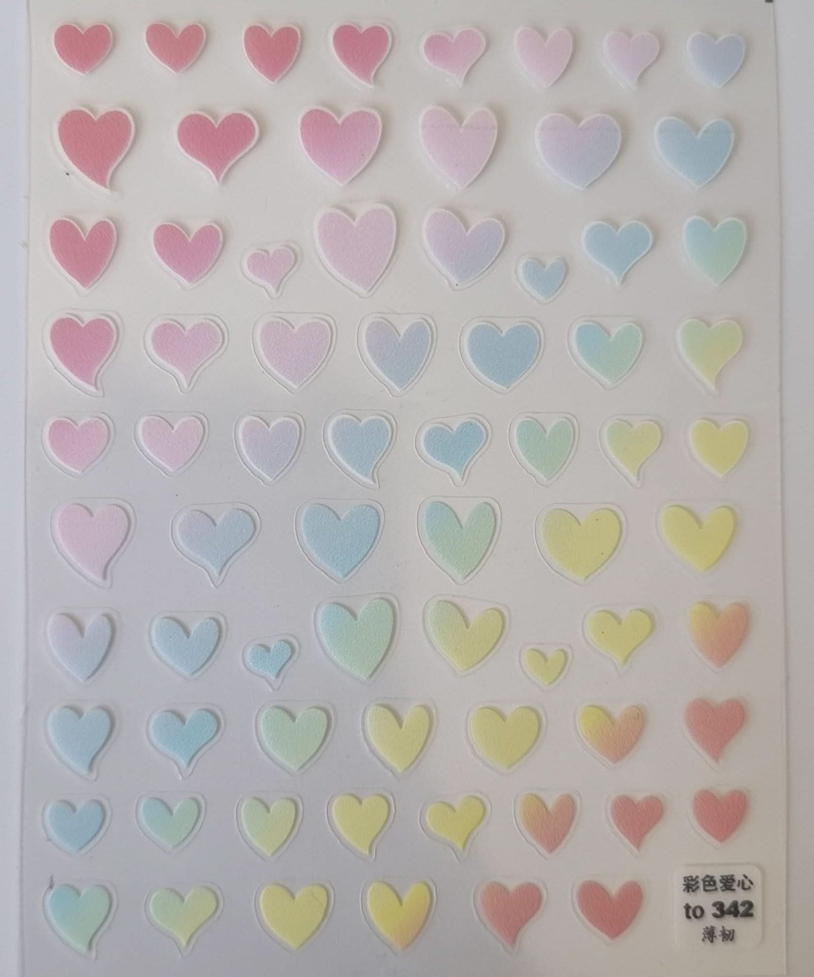 Heart Nail Art Stickers - 387 - Nails Factor Supplies