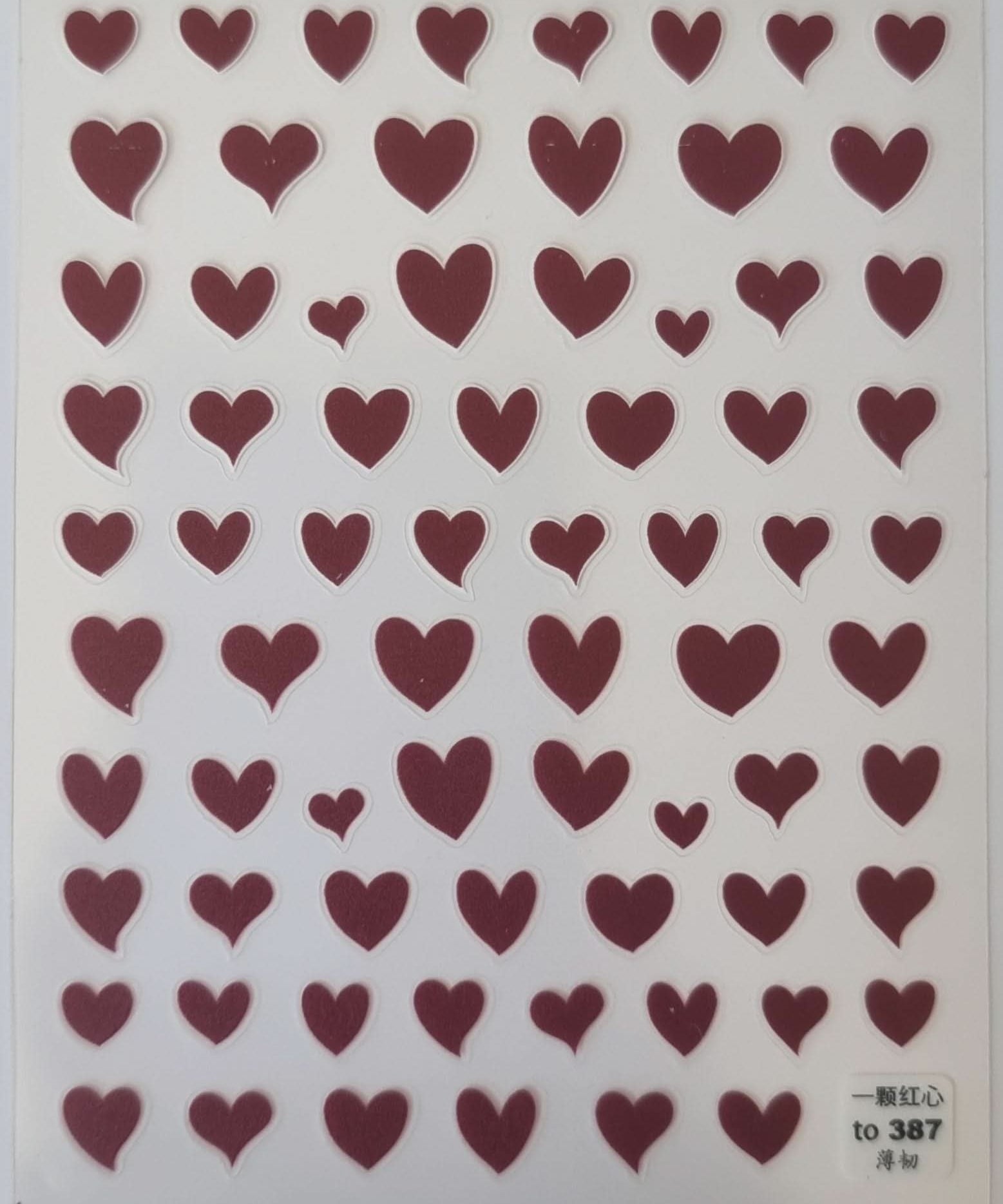 Heart Nail Art Stickers - 402 - Nails Factor Supplies