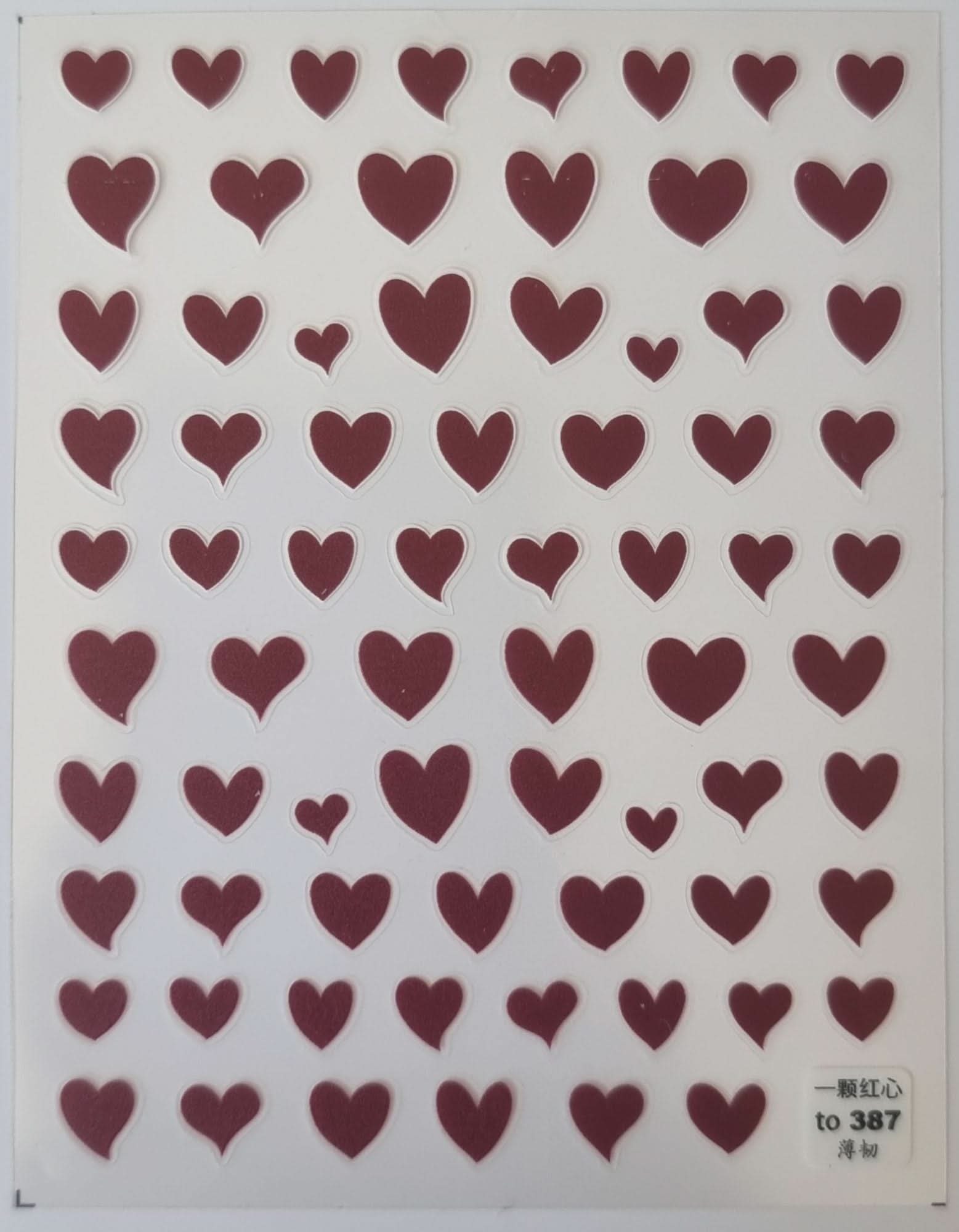 Heart Nail Art Stickers - 402 - Nails Factor Supplies