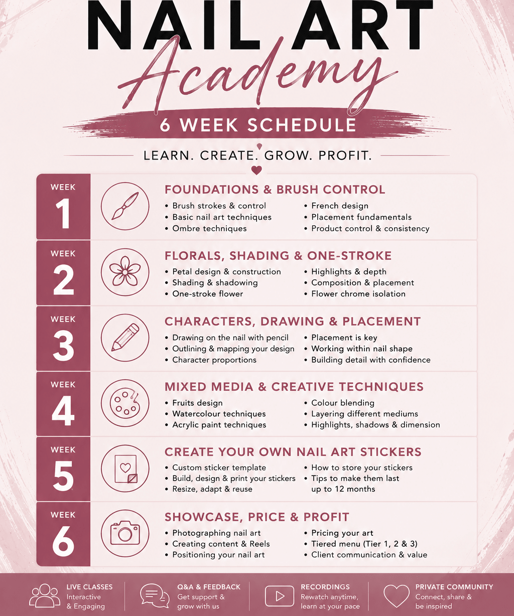 Nail Art Academy 6 week online course - Nails Factor Supplies
