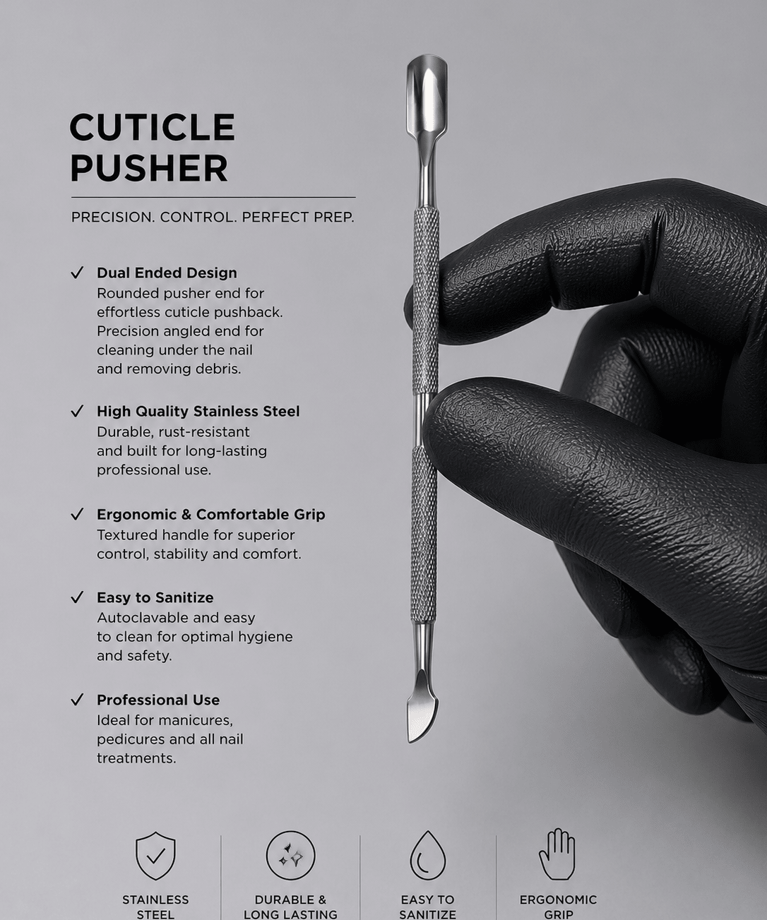 NFS Professional Cuticle Pusher - Nails Factor Supplies