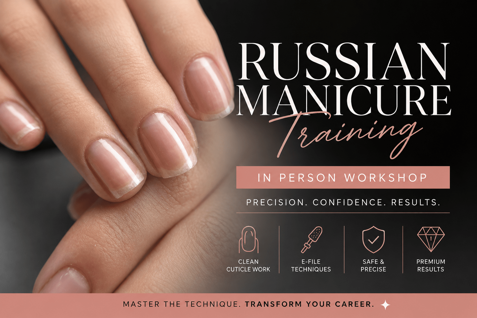 Russian Manicure Workshop - In Person Training - Nails Factor Supplies