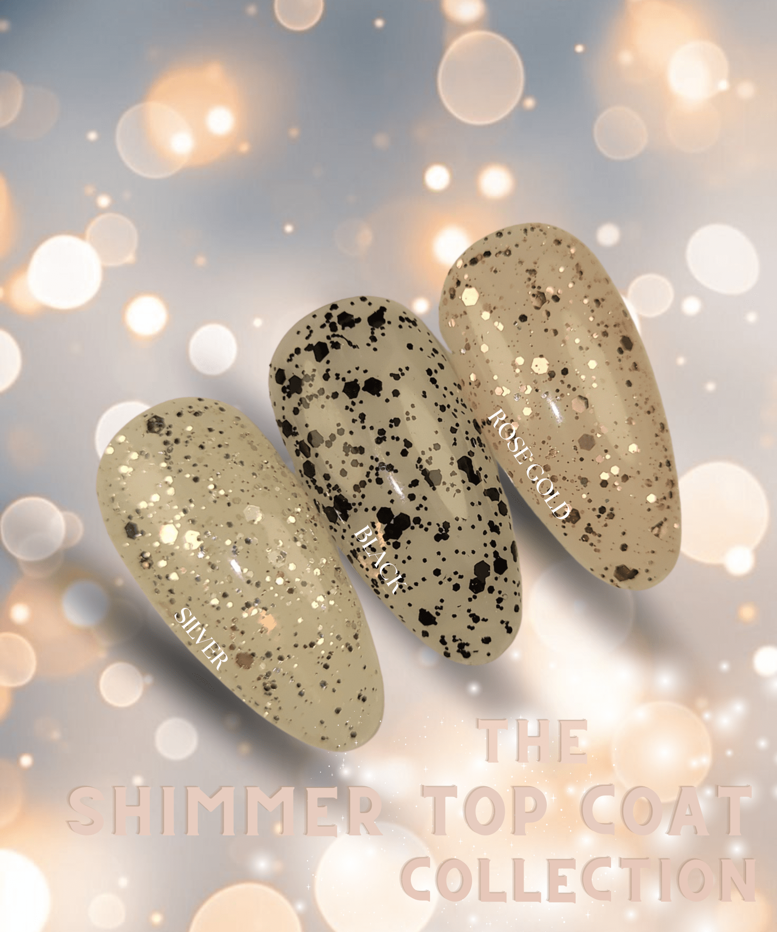 Shimmer Top Coat Collection - Nails Factor Supplies