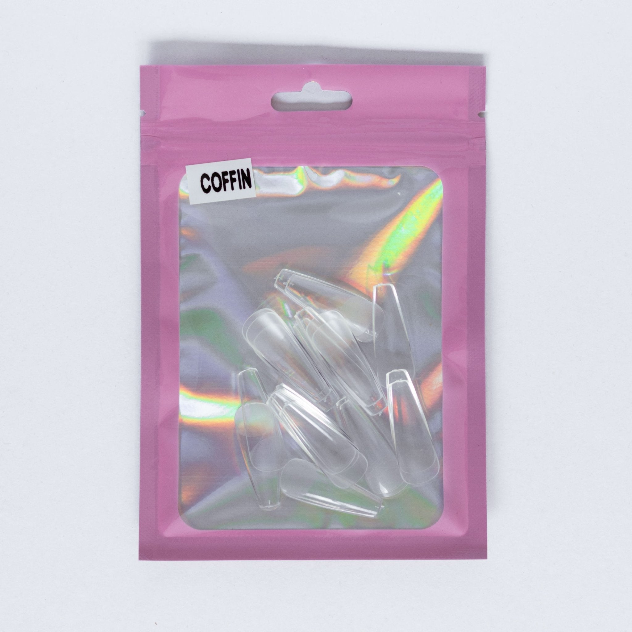 Soft Gel Tip – Long Coffin - Refill (20 Pack) - 12 - Nails Factor Supplies