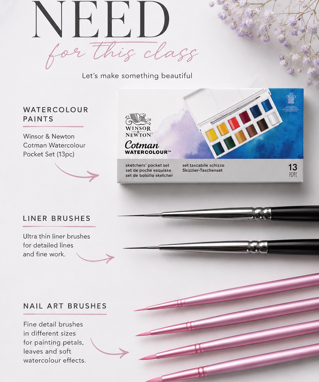 Water color Nail Art Online Class - Nails Factor Supplies